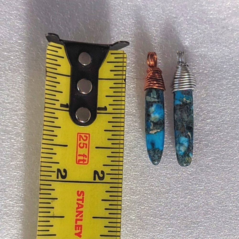 2 Imperial Jasper pendants